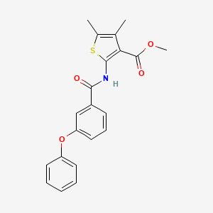 molecular formula C21H19NO4S B2603856 4,5-二甲基-2-(3-苯氧基苯甲酰胺)噻吩-3-羧酸甲酯 CAS No. 896615-93-3