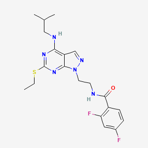 N-(2-(6-(ethylthio)-4-(isobutylamino)-1H-pyrazolo[3,4-d]pyrimidin-1-yl)ethyl)-2,4-difluorobenzamide