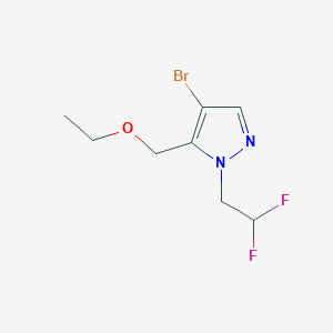 molecular formula C8H11BrF2N2O B2603863 4-bromo-1-(2,2-difluoroethyl)-5-(ethoxymethyl)-1H-pyrazole CAS No. 1856061-41-0