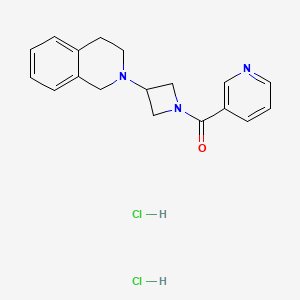 (3-(3,4-dihydroisoquinolin-2(1H)-yl)azetidin-1-yl)(pyridin-3-yl)methanone dihydrochloride