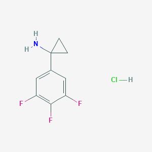 molecular formula C9H9ClF3N B2603891 1-(3,4,5-Trifluorophenyl)cyclopropan-1-amine;hydrochloride CAS No. 2503207-41-6
