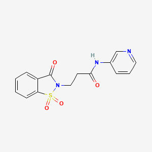 3-(1,1-dioxido-3-oxobenzo[d]isothiazol-2(3H)-yl)-N-(pyridin-3-yl)propanamide
