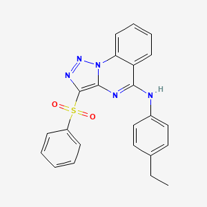 molecular formula C23H19N5O2S B2603895 N-(4-乙基苯基)-3-(苯磺酰基)[1,2,3]三唑并[1,5-a]喹唑啉-5-胺 CAS No. 866811-44-1