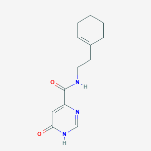 molecular formula C13H17N3O2 B2603899 N-(2-(环己-1-烯-1-基)乙基)-6-羟基嘧啶-4-甲酰胺 CAS No. 2034433-40-2