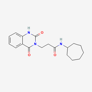 molecular formula C18H23N3O3 B2603900 N-cycloheptyl-3-(2,4-dioxo-1H-quinazolin-3-yl)propanamide CAS No. 896376-11-7