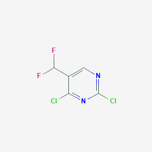 molecular formula C5H2Cl2F2N2 B2603902 2,4-Dichloro-5-(difluoromethyl)pyrimidine CAS No. 1807617-94-2