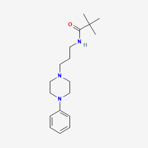 molecular formula C18H29N3O B2603905 N-(3-(4-phenylpiperazin-1-yl)propyl)pivalamide CAS No. 1049473-85-9