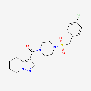 (4-((4-Chlorobenzyl)sulfonyl)piperazin-1-yl)(4,5,6,7-tetrahydropyrazolo[1,5-a]pyridin-3-yl)methanone