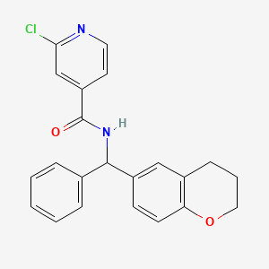 2-chloro-N-[(3,4-dihydro-2H-1-benzopyran-6-yl)(phenyl)methyl]pyridine-4-carboxamide