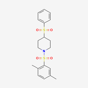 1-((2,5-Dimethylphenyl)sulfonyl)-4-(phenylsulfonyl)piperidine