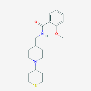 2-methoxy-N-((1-(tetrahydro-2H-thiopyran-4-yl)piperidin-4-yl)methyl)benzamide