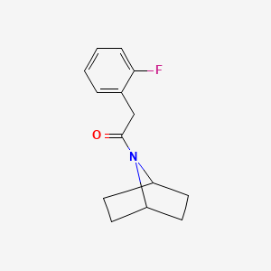 molecular formula C14H16FNO B2603932 1-((1s,4s)-7-Azabicyclo[2.2.1]heptan-7-yl)-2-(2-fluorophenyl)ethan-1-one CAS No. 2309537-97-9