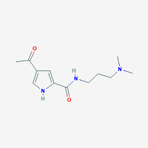 molecular formula C12H19N3O2 B2603936 4-acetyl-N-[3-(dimethylamino)propyl]-1H-pyrrole-2-carboxamide CAS No. 439120-87-3