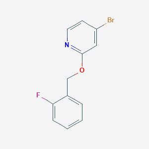 molecular formula C12H9BrFNO B2603941 4-Bromo-2-(2-fluorobenzyloxy)pyridine CAS No. 2091080-15-6