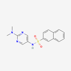 N-(2-(dimethylamino)pyrimidin-5-yl)naphthalene-2-sulfonamide