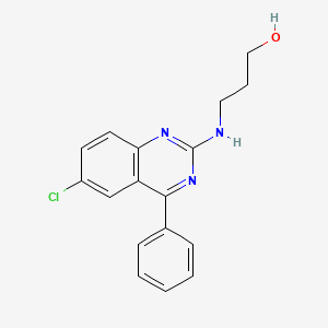 3-[(6-Chloro-4-phenylquinazolin-2-yl)amino]propan-1-ol