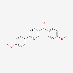 molecular formula C20H17NO3 B2603965 (4-Methoxyphenyl)[6-(4-methoxyphenyl)-3-pyridinyl]methanone CAS No. 53670-04-5