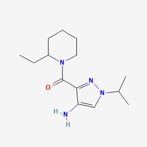 molecular formula C14H24N4O B2603966 3-[(2-Ethylpiperidin-1-yl)carbonyl]-1-isopropyl-1H-pyrazol-4-amine CAS No. 2101198-45-0