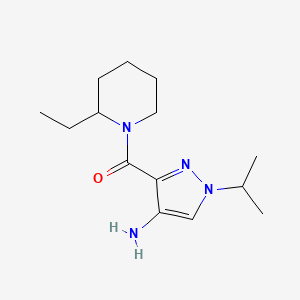 molecular formula C14H24N4O B2603966 3-(2-ethylpiperidine-1-carbonyl)-1-(propan-2-yl)-1H-pyrazol-4-amine CAS No. 2101198-45-0