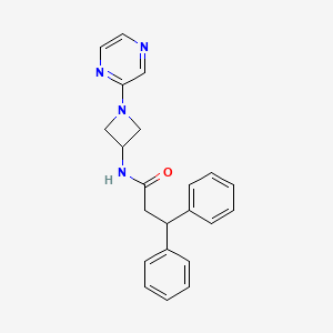 3,3-Diphenyl-N-(1-pyrazin-2-ylazetidin-3-yl)propanamide