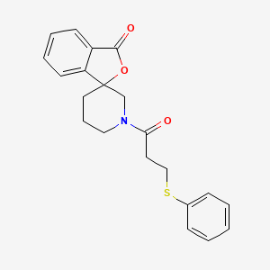 1'-(3-(phenylthio)propanoyl)-3H-spiro[isobenzofuran-1,3'-piperidin]-3-one