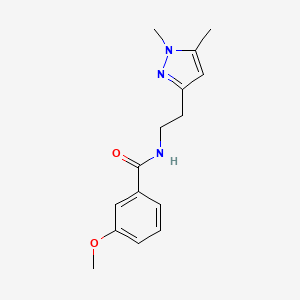 molecular formula C15H19N3O2 B2603971 N-(2-(1,5-dimethyl-1H-pyrazol-3-yl)ethyl)-3-methoxybenzamide CAS No. 2034362-52-0