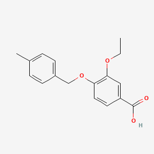 molecular formula C17H18O4 B2603977 3-乙氧基-4-[(4-甲基苄基)氧基]苯甲酸 CAS No. 915912-31-1
