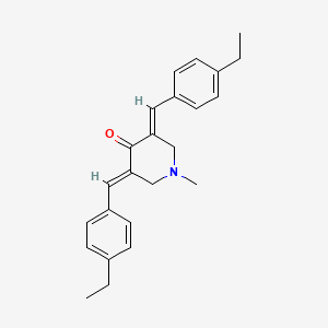 molecular formula C24H27NO B2603995 (3E,5E)-3,5-bis[(4-ethylphenyl)methylidene]-1-methylpiperidin-4-one CAS No. 647031-88-7