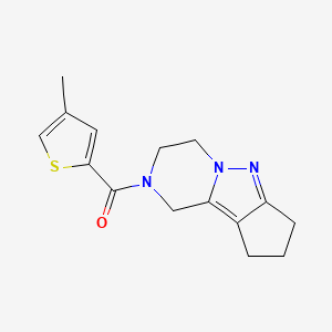 molecular formula C15H17N3OS B2604003 (4-methylthiophen-2-yl)(3,4,8,9-tetrahydro-1H-cyclopenta[3,4]pyrazolo[1,5-a]pyrazin-2(7H)-yl)methanone CAS No. 2034372-01-3