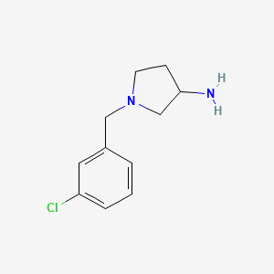 1-[(3-Chlorophenyl)methyl]pyrrolidin-3-amine