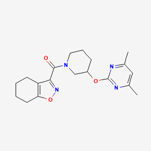 molecular formula C19H24N4O3 B2604009 (3-((4,6-Dimethylpyrimidin-2-yl)oxy)piperidin-1-yl)(4,5,6,7-tetrahydrobenzo[d]isoxazol-3-yl)methanone CAS No. 2097900-86-0