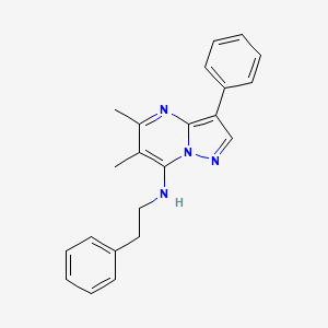 5,6-dimethyl-3-phenyl-N-(2-phenylethyl)pyrazolo[1,5-a]pyrimidin-7-amine