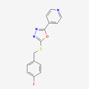 4-{5-[(4-Fluorobenzyl)thio]-1,3,4-oxadiazol-2-yl}pyridine