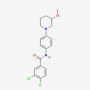 molecular formula C19H20Cl2N2O2 B2604017 3,4-Dichloro-N-[4-(3-methoxypiperidin-1-YL)phenyl]benzamide CAS No. 1797318-74-1