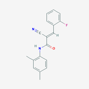 (E)-2-cyano-N-(2,4-dimethylphenyl)-3-(2-fluorophenyl)prop-2-enamide