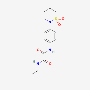 molecular formula C15H21N3O4S B2604025 N'-[4-(1,1-二氧噻嗪-2-基)苯基]-N-丙基草酰胺 CAS No. 899976-49-9