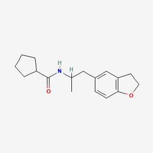 molecular formula C17H23NO2 B2604026 N-(1-(2,3-二氢苯并呋喃-5-基)丙-2-基)环戊烷甲酰胺 CAS No. 2034349-36-3