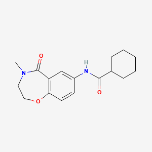 N-(4-methyl-5-oxo-2,3,4,5-tetrahydrobenzo[f][1,4]oxazepin-7-yl)cyclohexanecarboxamide