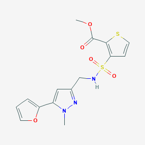 molecular formula C15H15N3O5S2 B2604043 methyl 3-({[5-(furan-2-yl)-1-methyl-1H-pyrazol-3-yl]methyl}sulfamoyl)thiophene-2-carboxylate CAS No. 1421526-06-8