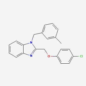 molecular formula C22H19ClN2O B2604048 2-[(4-chlorophenoxy)methyl]-1-(3-methylbenzyl)-1H-benzimidazole CAS No. 537017-89-3