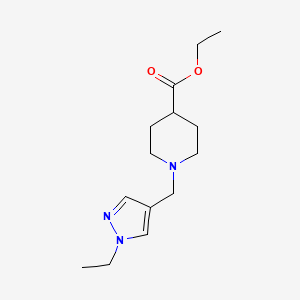 molecular formula C14H23N3O2 B2604049 ethyl 1-[(1-ethyl-1H-pyrazol-4-yl)methyl]piperidine-4-carboxylate CAS No. 1006334-33-3