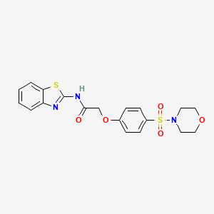 molecular formula C19H19N3O5S2 B2604050 N-(1,3-benzothiazol-2-yl)-2-[4-(morpholine-4-sulfonyl)phenoxy]acetamide CAS No. 438029-50-6