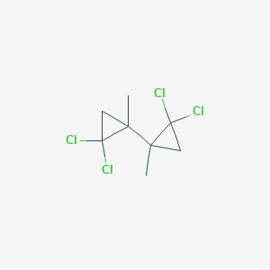 molecular formula C8H10Cl4 B2604054 1,1-Dichloro-2-(2,2-dichloro-1-methylcyclopropyl)-2-methylcyclopropane CAS No. 17776-97-5