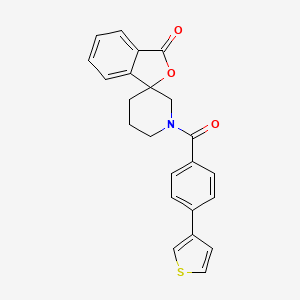 1'-(4-(thiophen-3-yl)benzoyl)-3H-spiro[isobenzofuran-1,3'-piperidin]-3-one