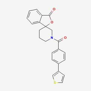 molecular formula C23H19NO3S B2604065 1'-(4-(噻吩-3-基)苯甲酰)-3H-螺[异苯并呋喃-1,3'-哌啶]-3-酮 CAS No. 1797642-61-5