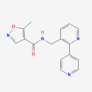 molecular formula C16H14N4O2 B2604068 N-([2,4'-bipyridin]-3-ylmethyl)-5-methylisoxazole-4-carboxamide CAS No. 2034474-99-0