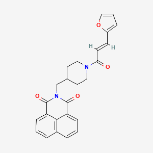 molecular formula C25H22N2O4 B2604071 (E)-2-((1-(3-(furan-2-yl)acryloyl)piperidin-4-yl)methyl)-1H-benzo[de]isoquinoline-1,3(2H)-dione CAS No. 326008-01-9