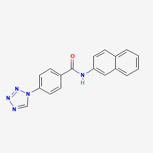 molecular formula C18H13N5O B2604087 N-(naphthalen-2-yl)-4-(1H-tetrazol-1-yl)benzamide CAS No. 915932-45-5