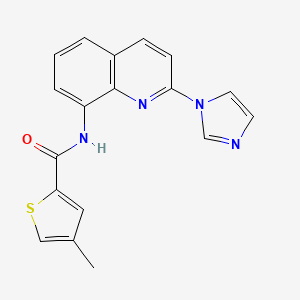 N-(2-(1H-imidazol-1-yl)quinolin-8-yl)-4-methylthiophene-2-carboxamide