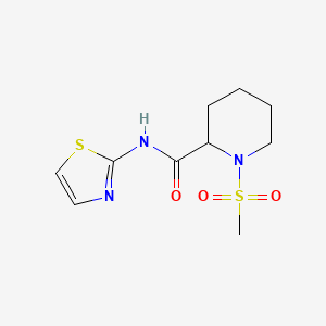 1-(methylsulfonyl)-N-(thiazol-2-yl)piperidine-2-carboxamide